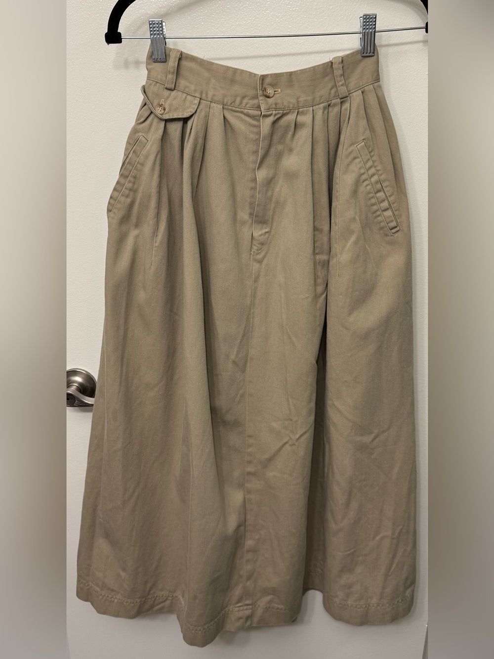 Vintage Ralph Lauren Country Khaki Maxi Skirt | 90s Preppy Boho Long Skirt